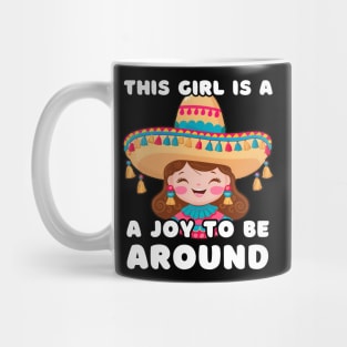 Cute Girl Wearing Sombrero Hat Mug